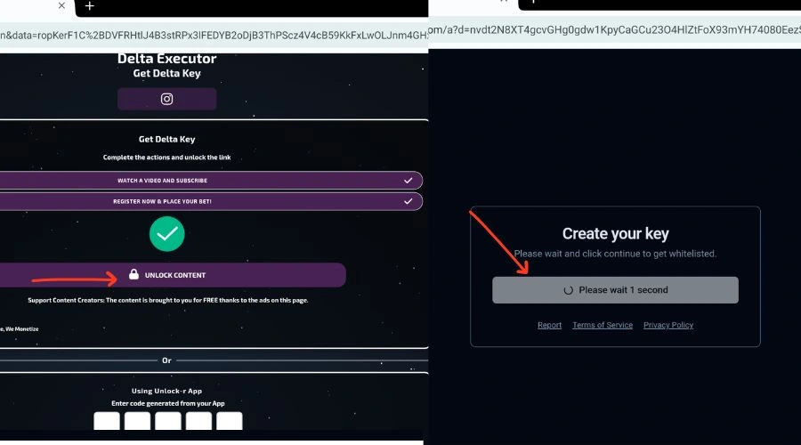 Create your Delta Executor key